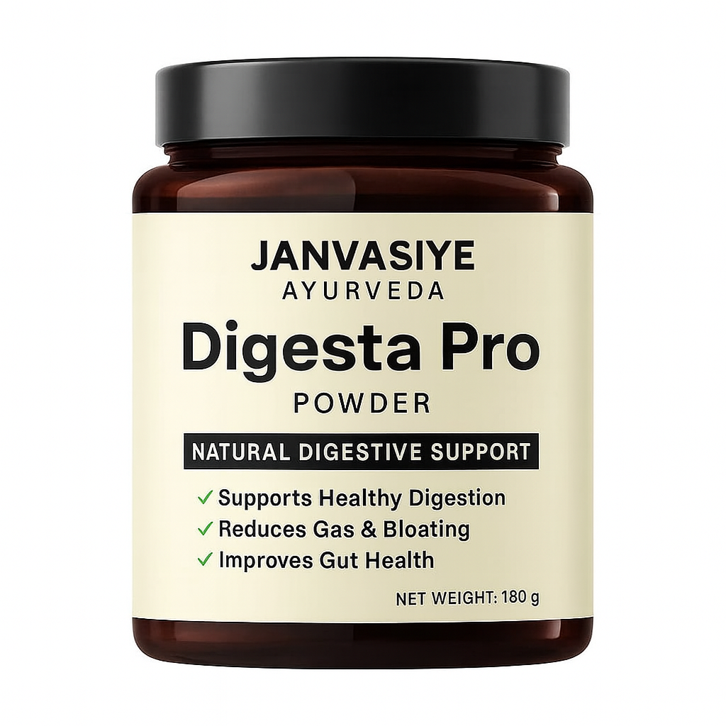 Digesta Pro Ayurvedic Digestive Powder – Relieves Gas, Bloating & Improves Gut Health (180g)